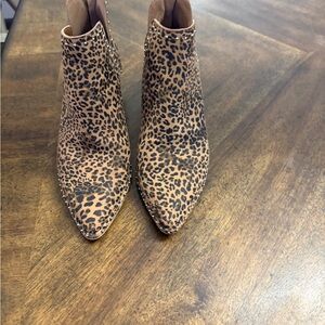 Dolce Vita Tan Leopard Ankle Booties